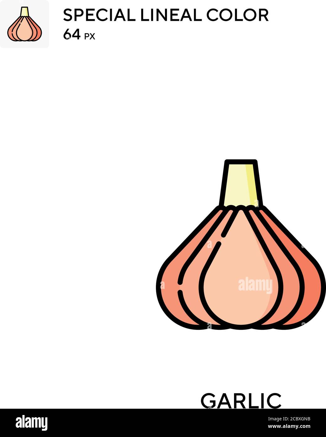 Garlic Special lineal color vector icon. Garlic icons for your business ...