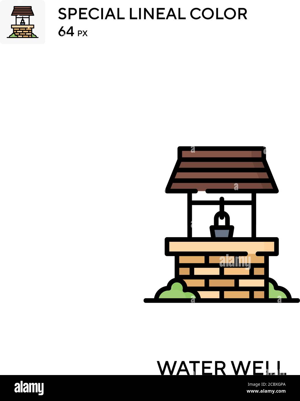 Water well Special lineal color vector icon. Water well icons for your