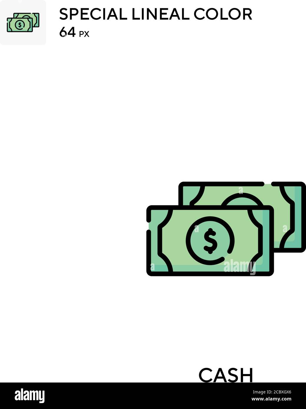 Cash Special lineal color vector icon. Cash icons for your business ...