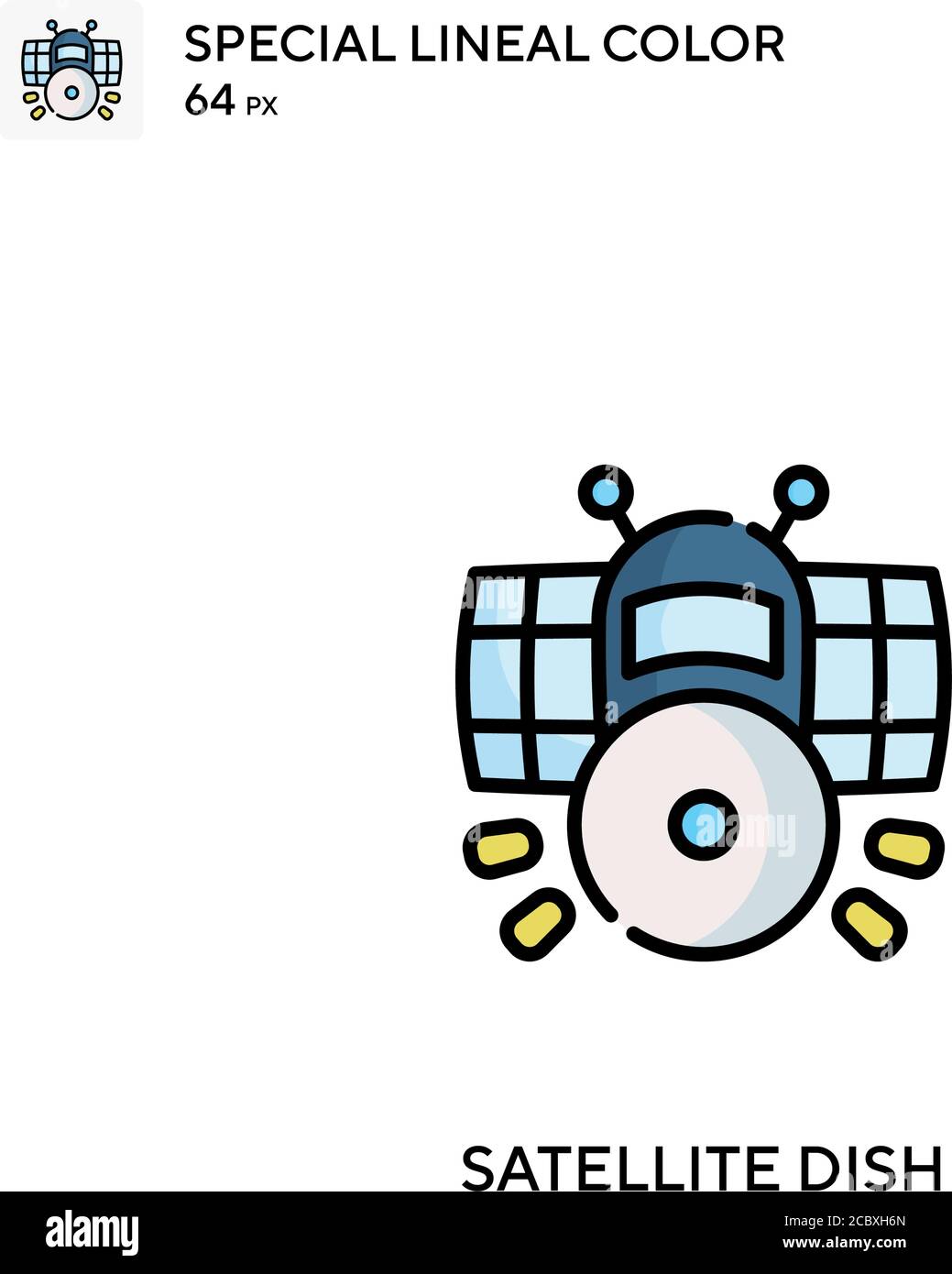 Satellite dish Special lineal color vector icon. Satellite dish icons ...