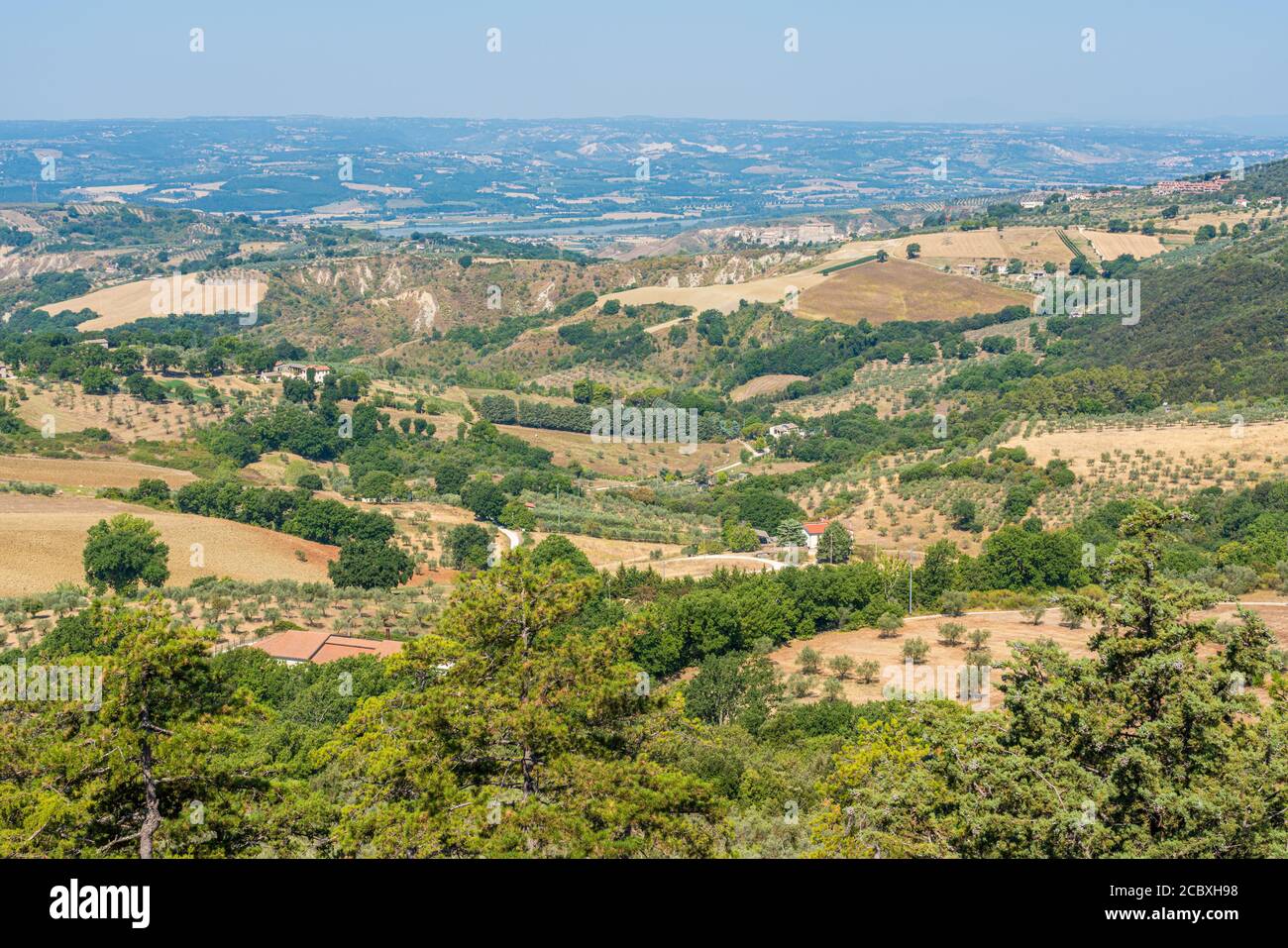 Beautiful landscape surrounding Lugnano in Teverina, beautiful village in the Province of Terni, Umbria, Italy. Stock Photo