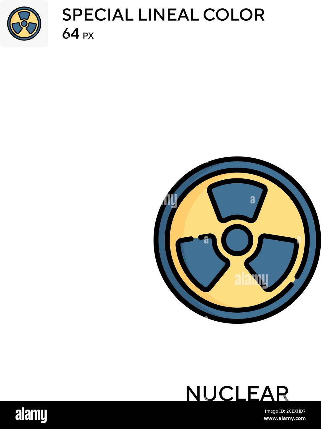 Nuclear Special lineal color vector icon. Nuclear icons for your business project Stock Vector