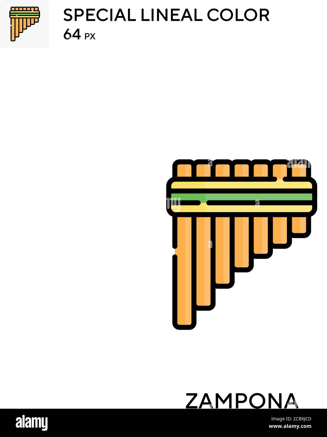 Zampona Special lineal color vector icon. Zampona icons for your ...