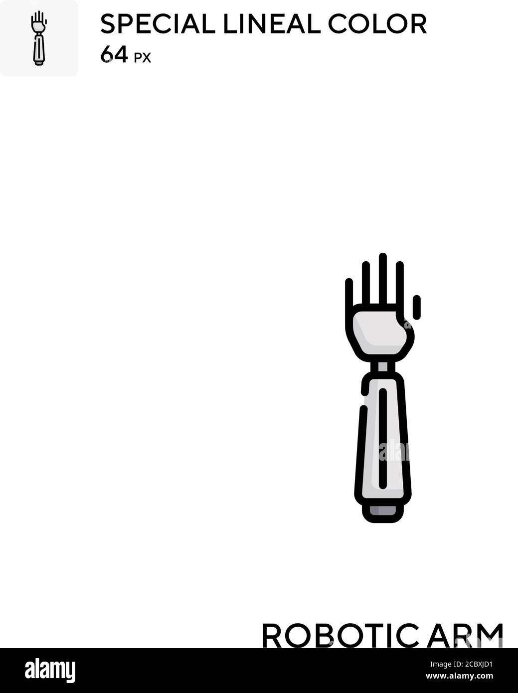 Robotic arm Special lineal color vector icon. Robotic arm icons for ...