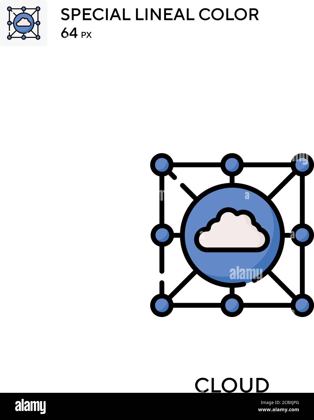 Cloud Special lineal color vector icon. Cloud icons for your business ...