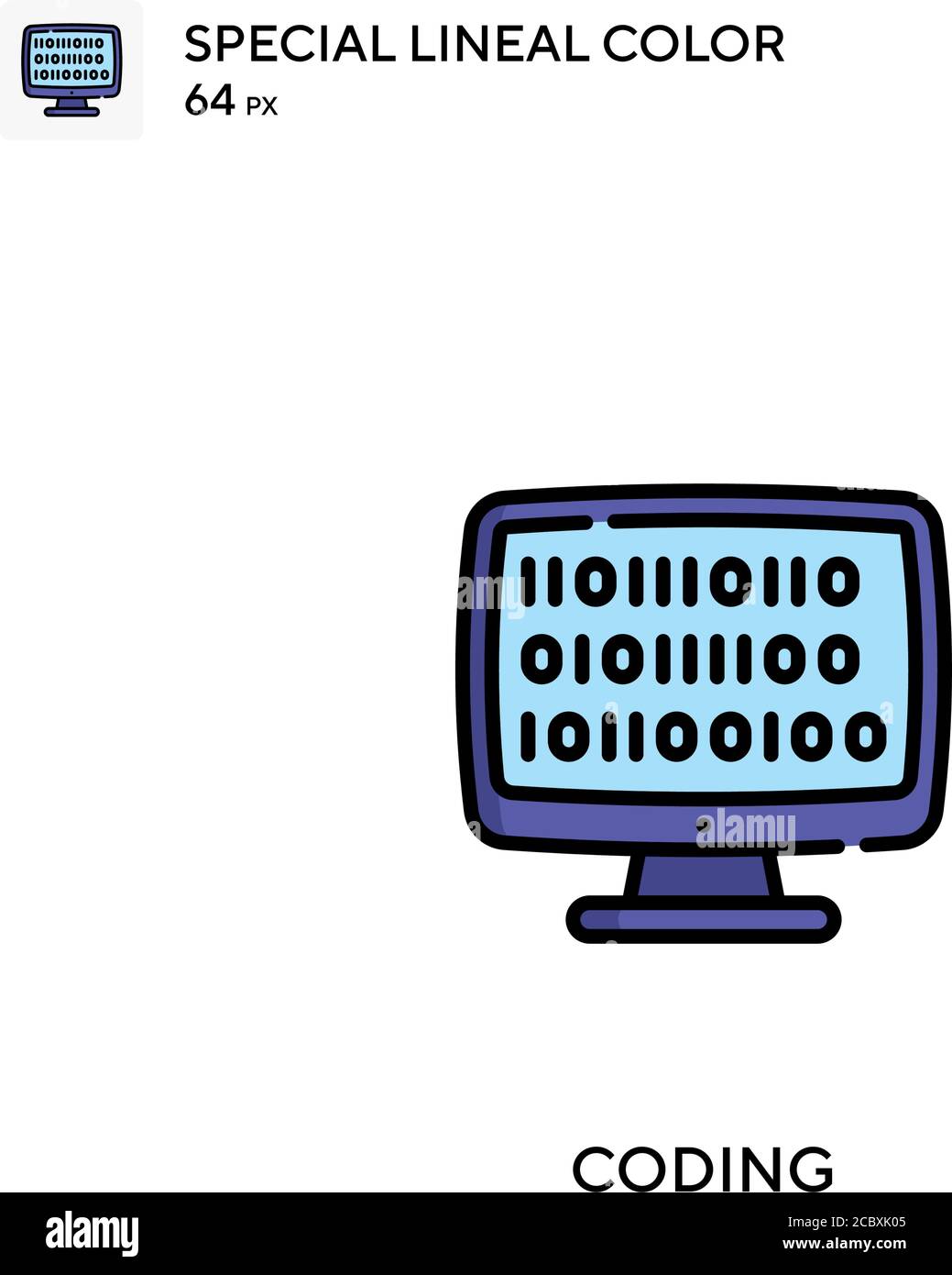 Coding Special lineal color vector icon. Coding icons for your business project Stock Vector
