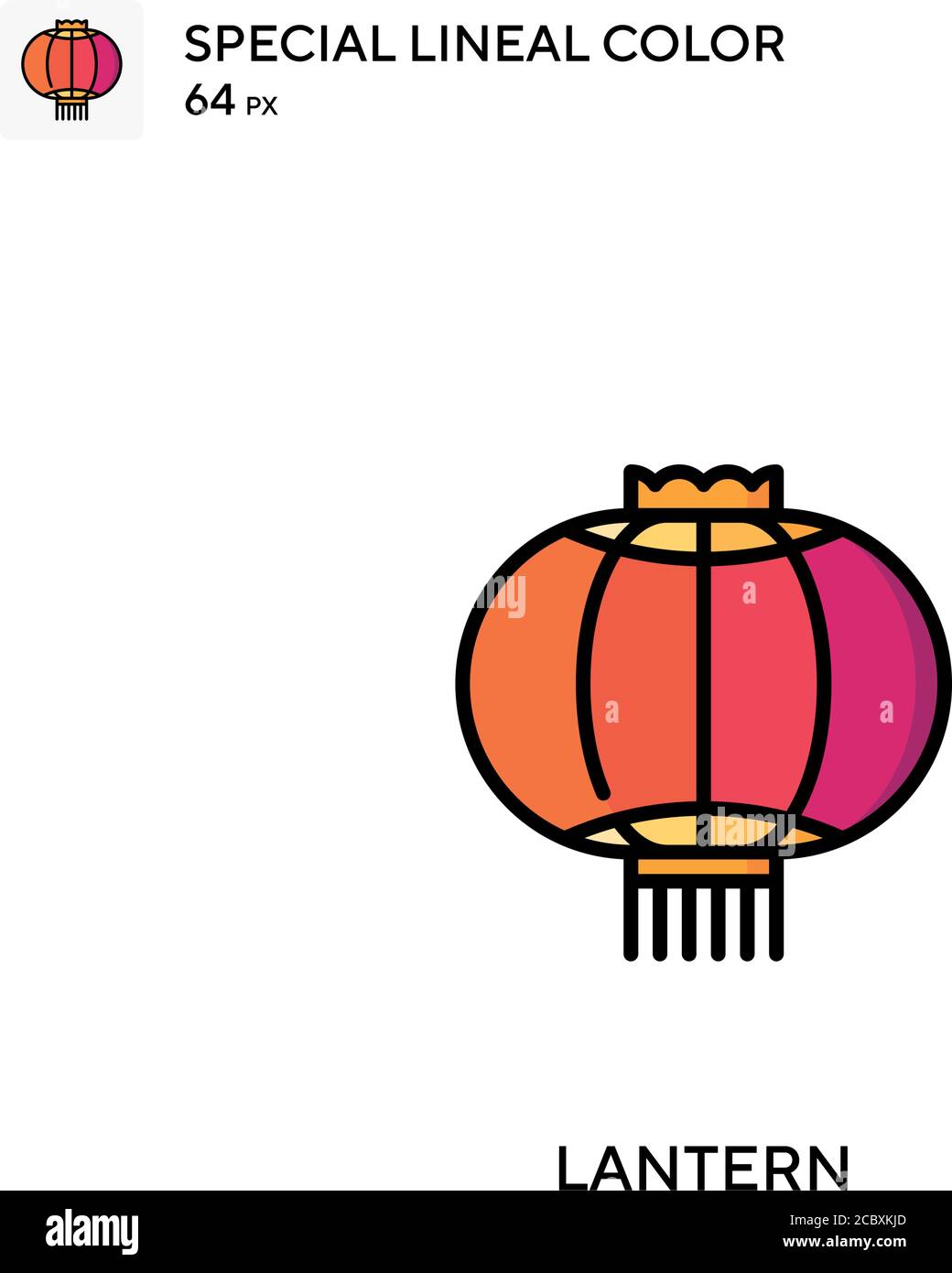 Lantern Special lineal color vector icon. Lantern icons for your ...