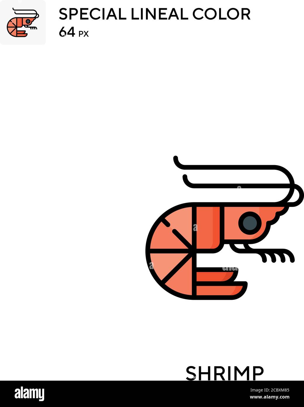Shrimp Special lineal color vector icon. Shrimp icons for your business ...