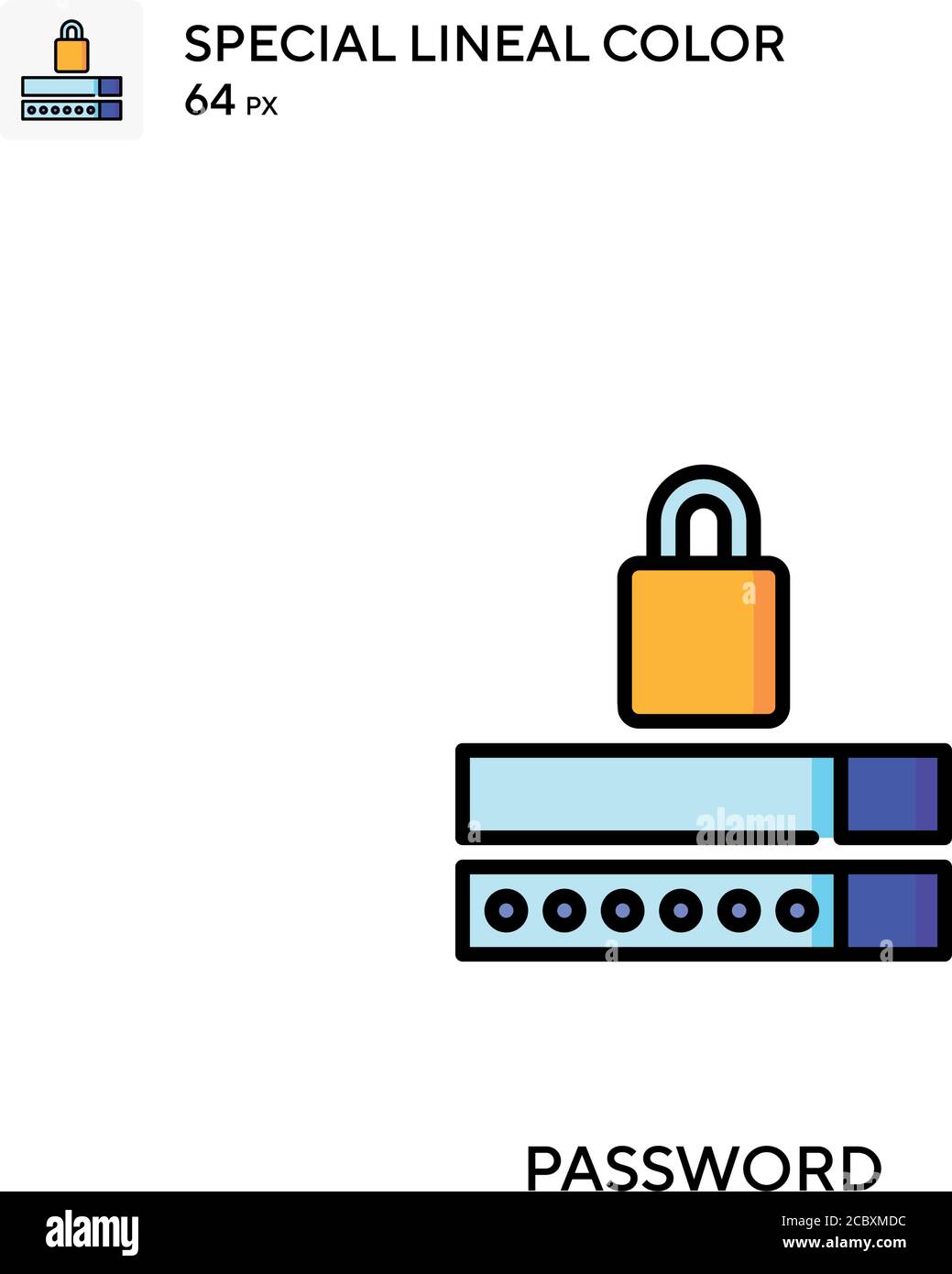 Password Special lineal color vector icon. Password icons for your ...