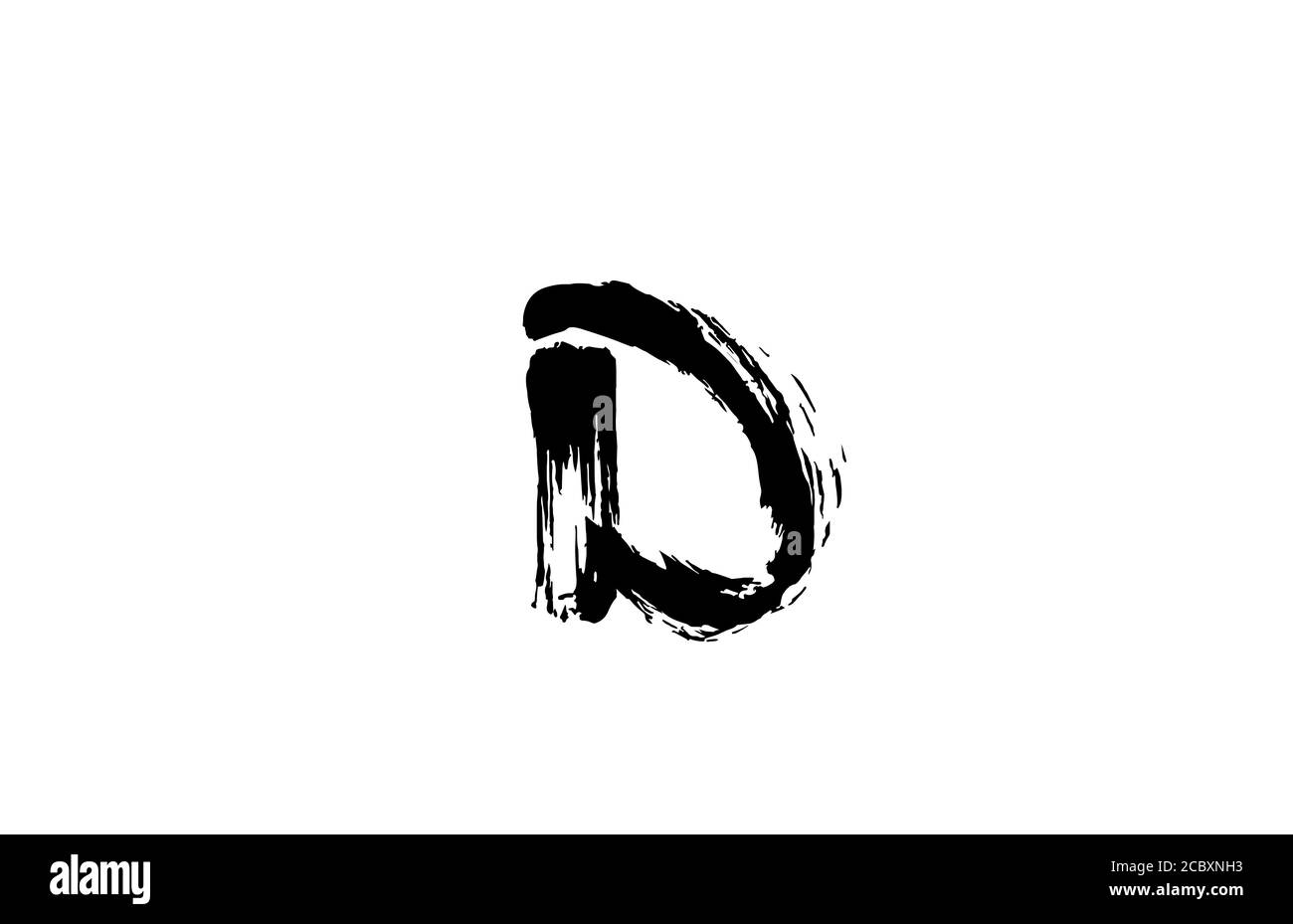 Grunge D Alphabet Letter Logo Icon Handwritten Vintage Design Black And White Colour For Business And Company Stock Vector Image Art Alamy