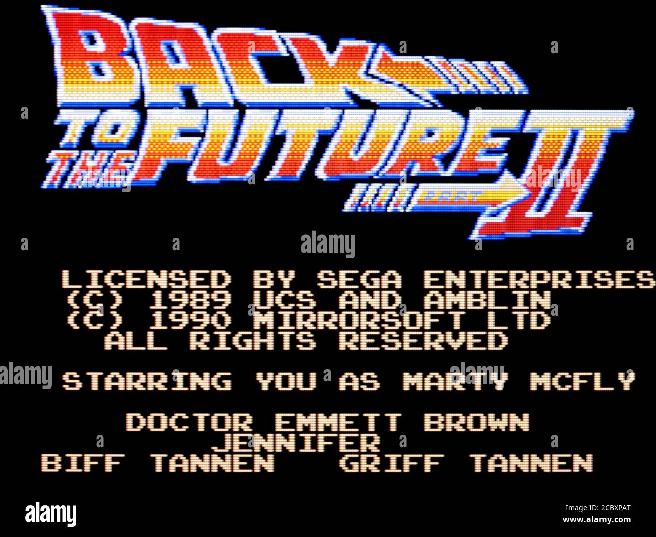Back to the Future II - Sega Master System - SMS - editorial use only Stock  Photo - Alamy