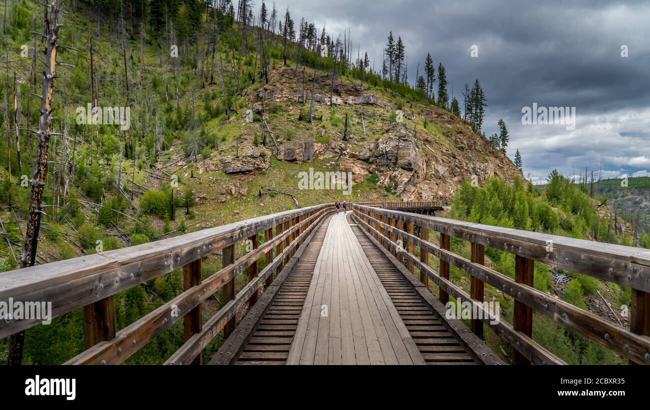 Wooden Trestle Bridges of the abandoned Kettle Valley Railway in Myra