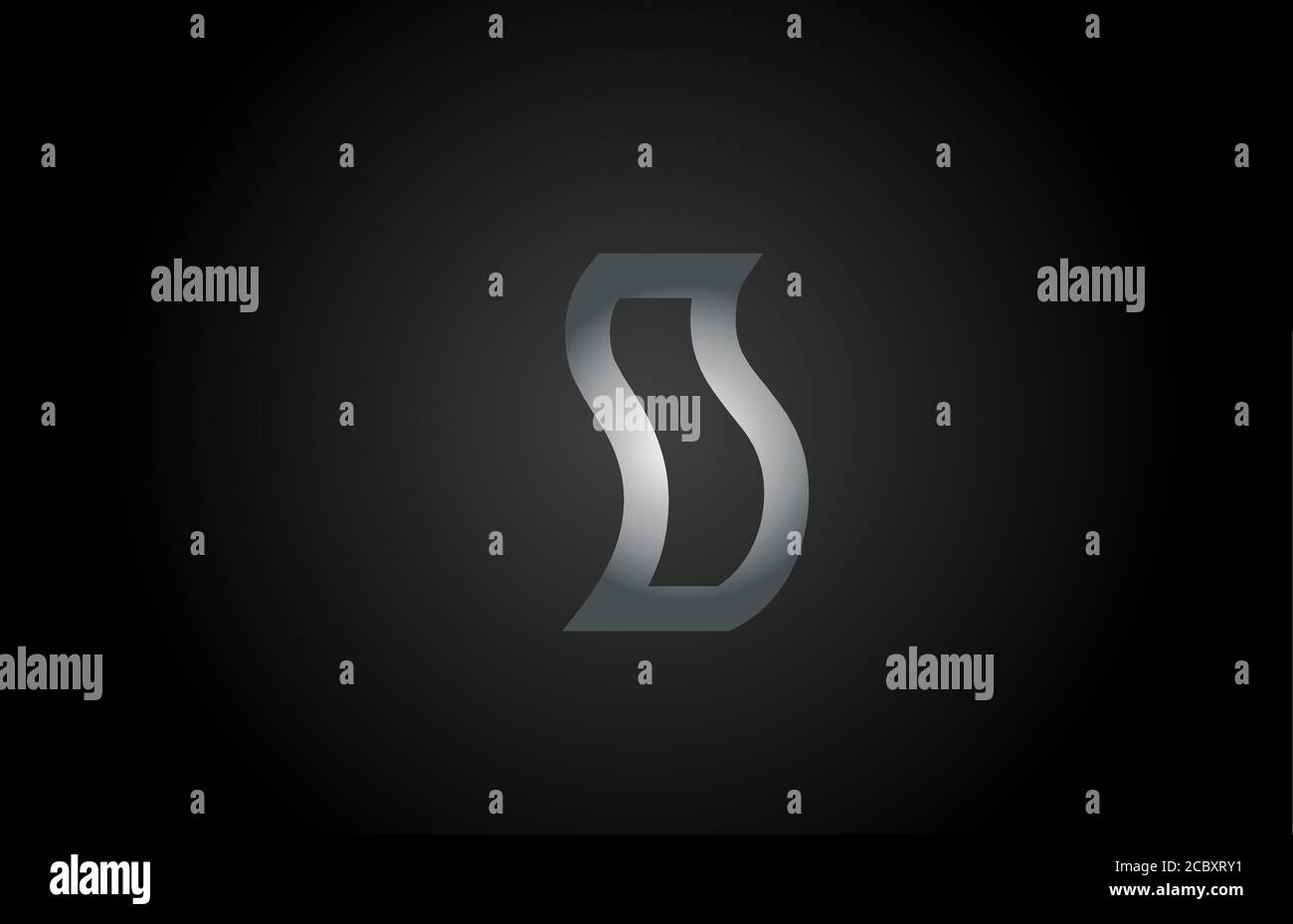 black grey S alphabet letter logo icon. Line design for company and ...