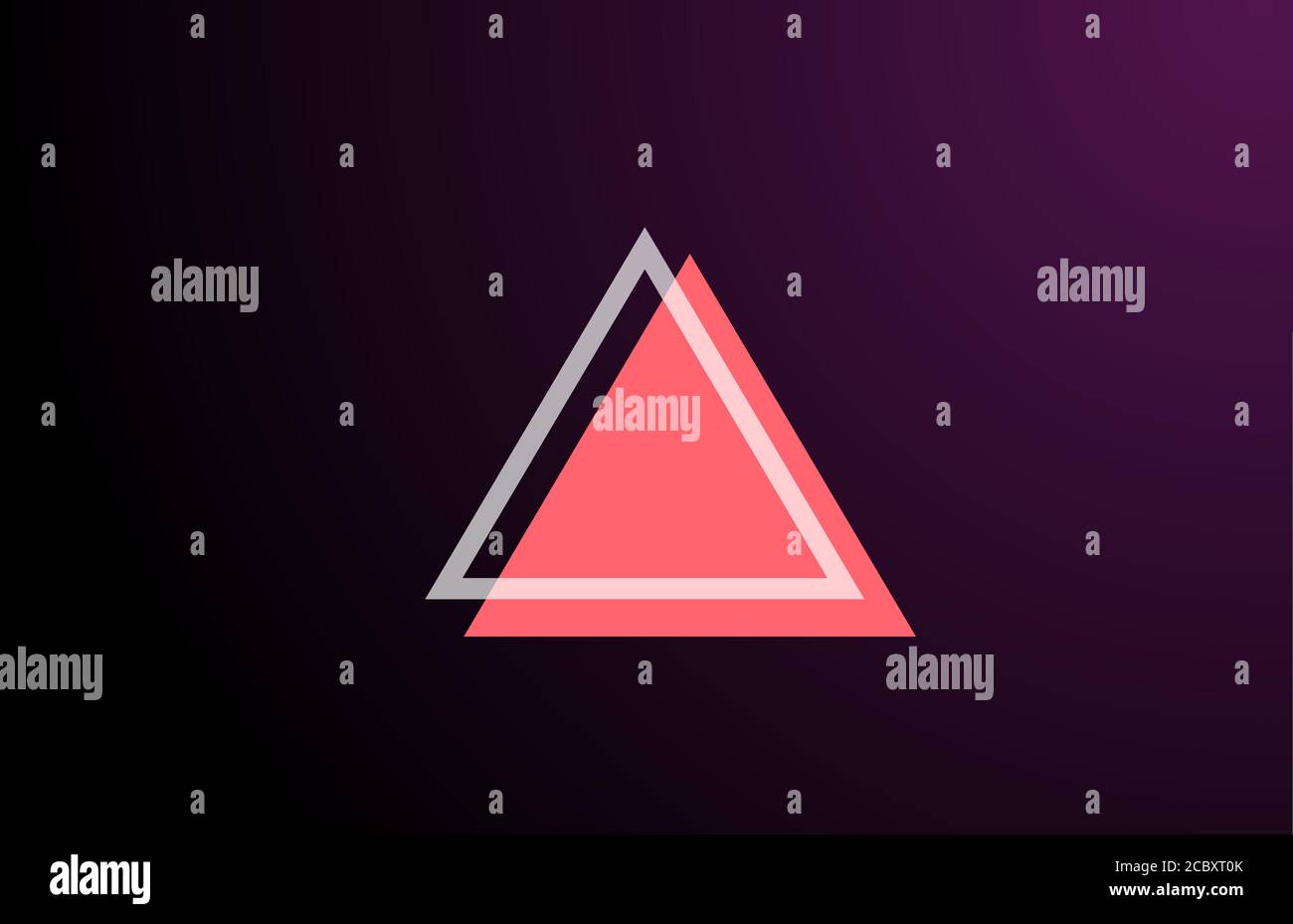 pink black geometric A line alphabet letter logo icon for company ...