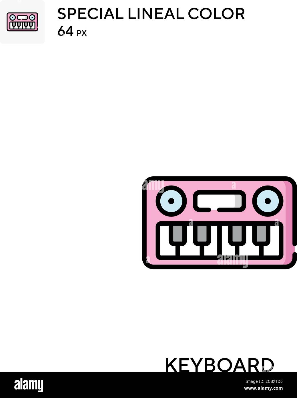 Keyboard Special lineal color vector icon. Keyboard icons for your business project Stock Vector