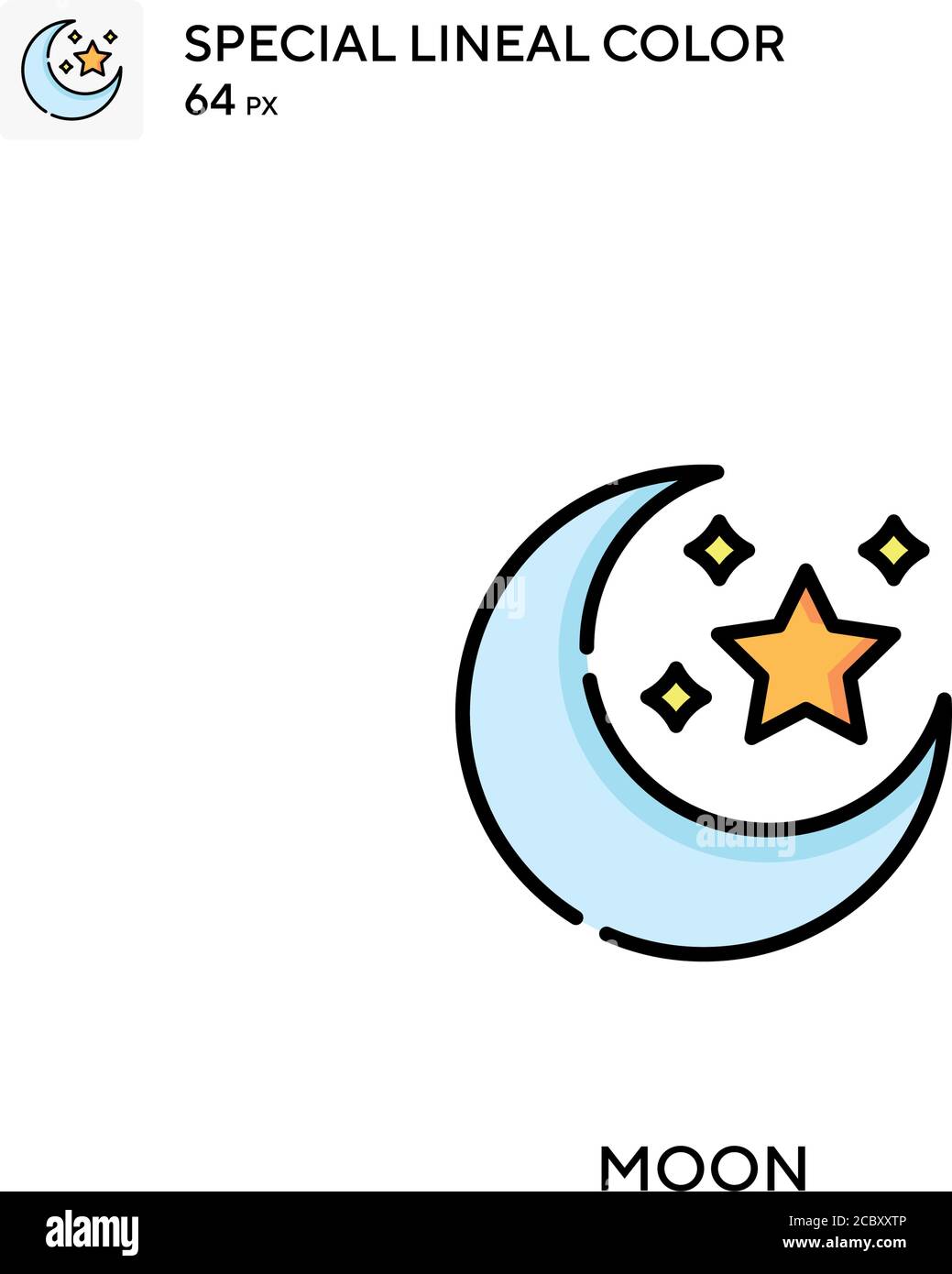 Moon Special lineal color vector icon. Moon icons for your business ...