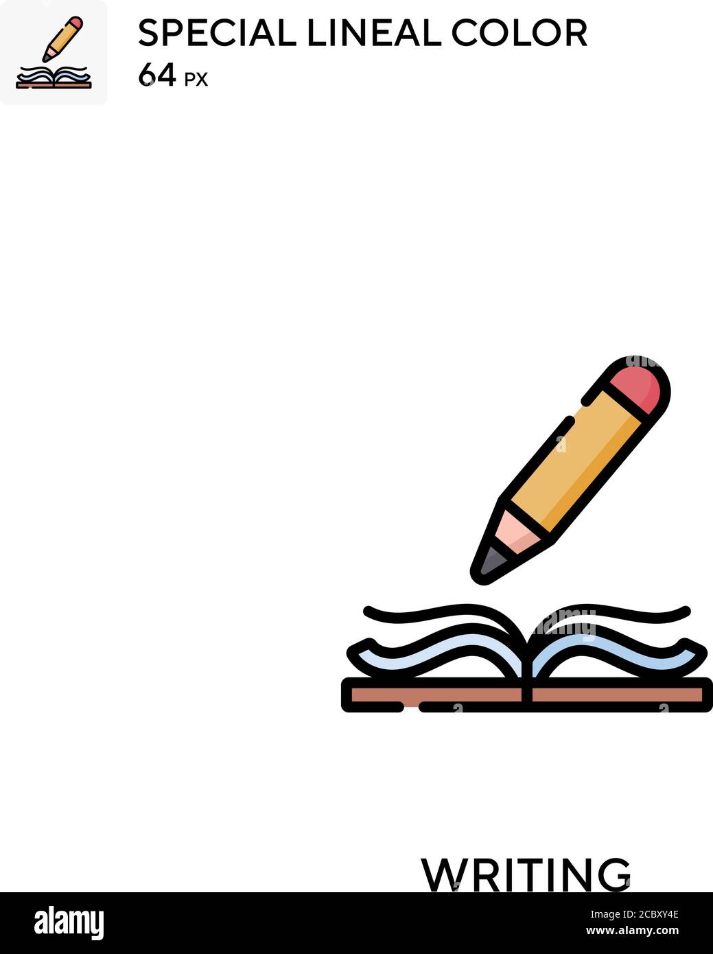 Writing Special lineal color vector icon. Writing icons for your ...