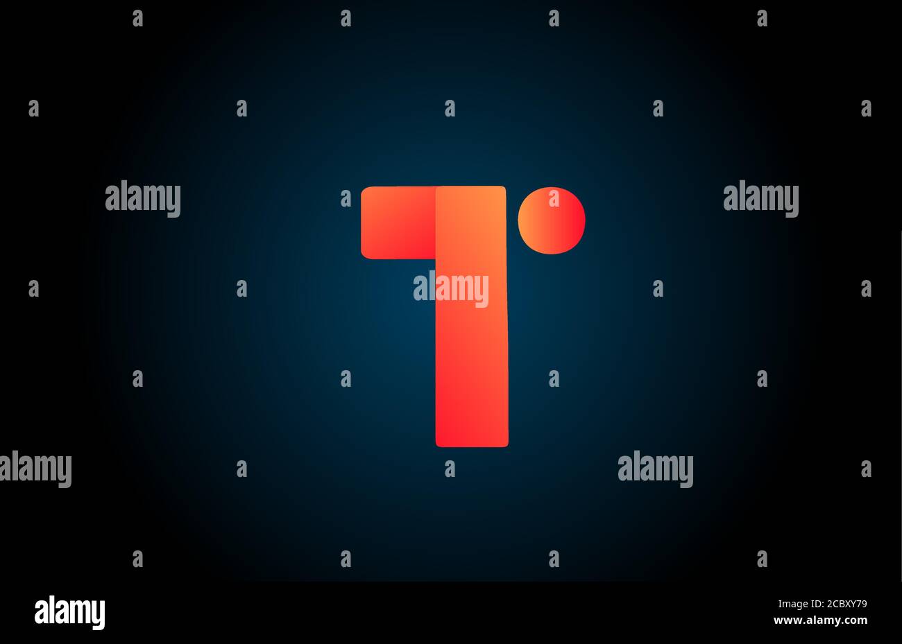 T Alphabet Letter Logo Icon In Orange And Black Corporate Design For 