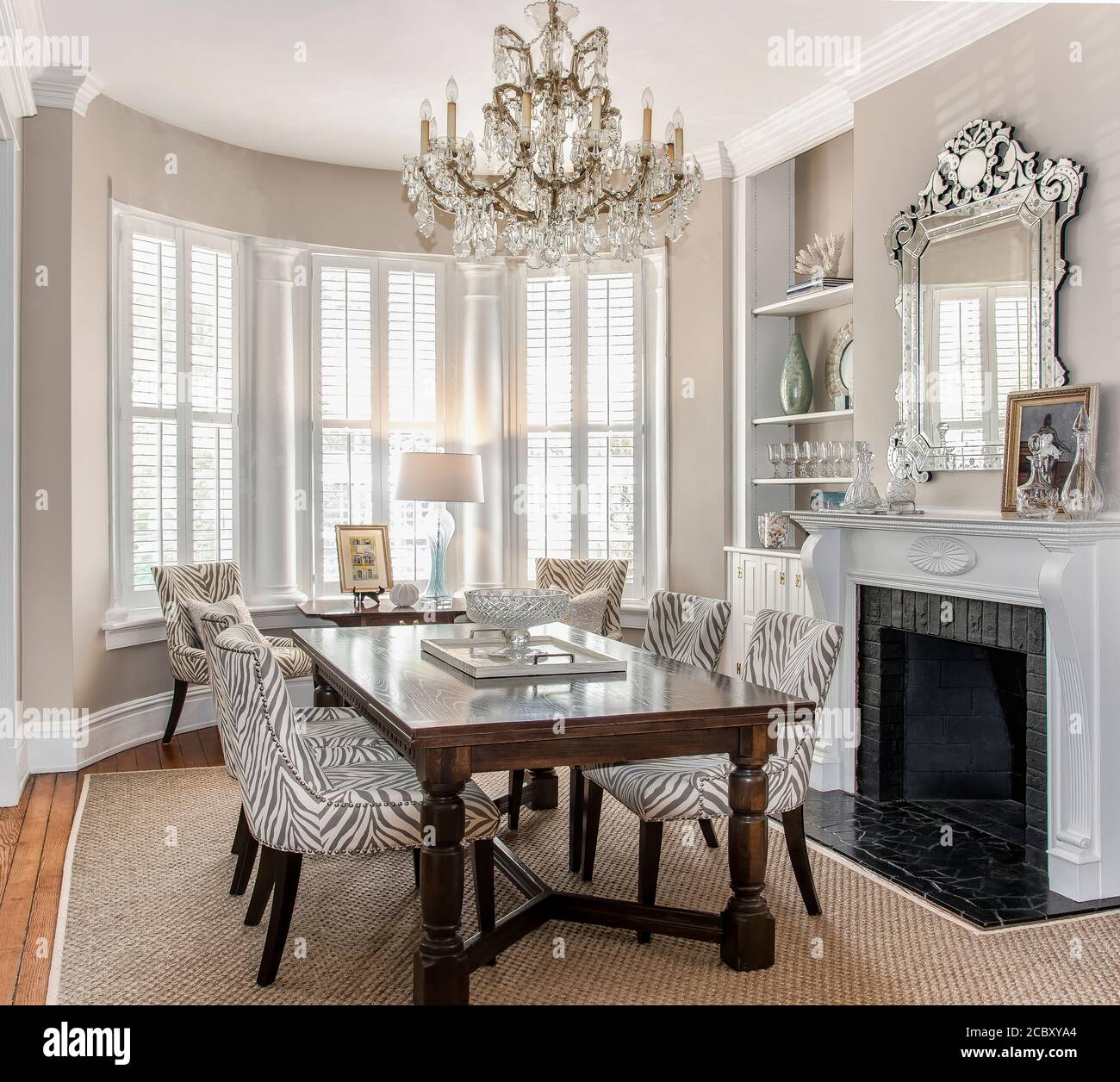 Eclectic Dining room Stock Photo