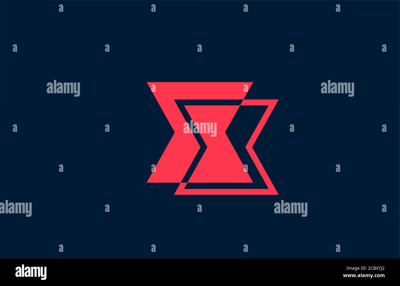 red black X alphabet letter logo icon. Business and company design ...
