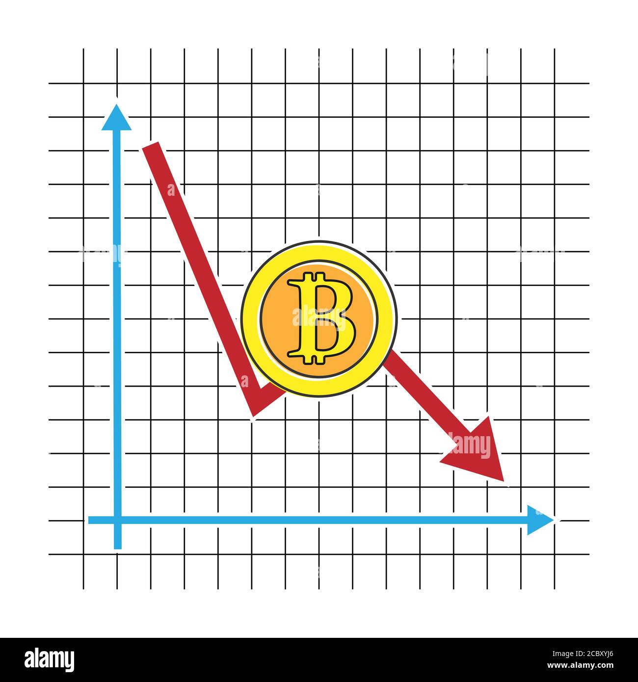 Chart of cryptocurrency quotes. Stylized vector illustration isolated on a  white background Stock Vector Image & Art - Alamy