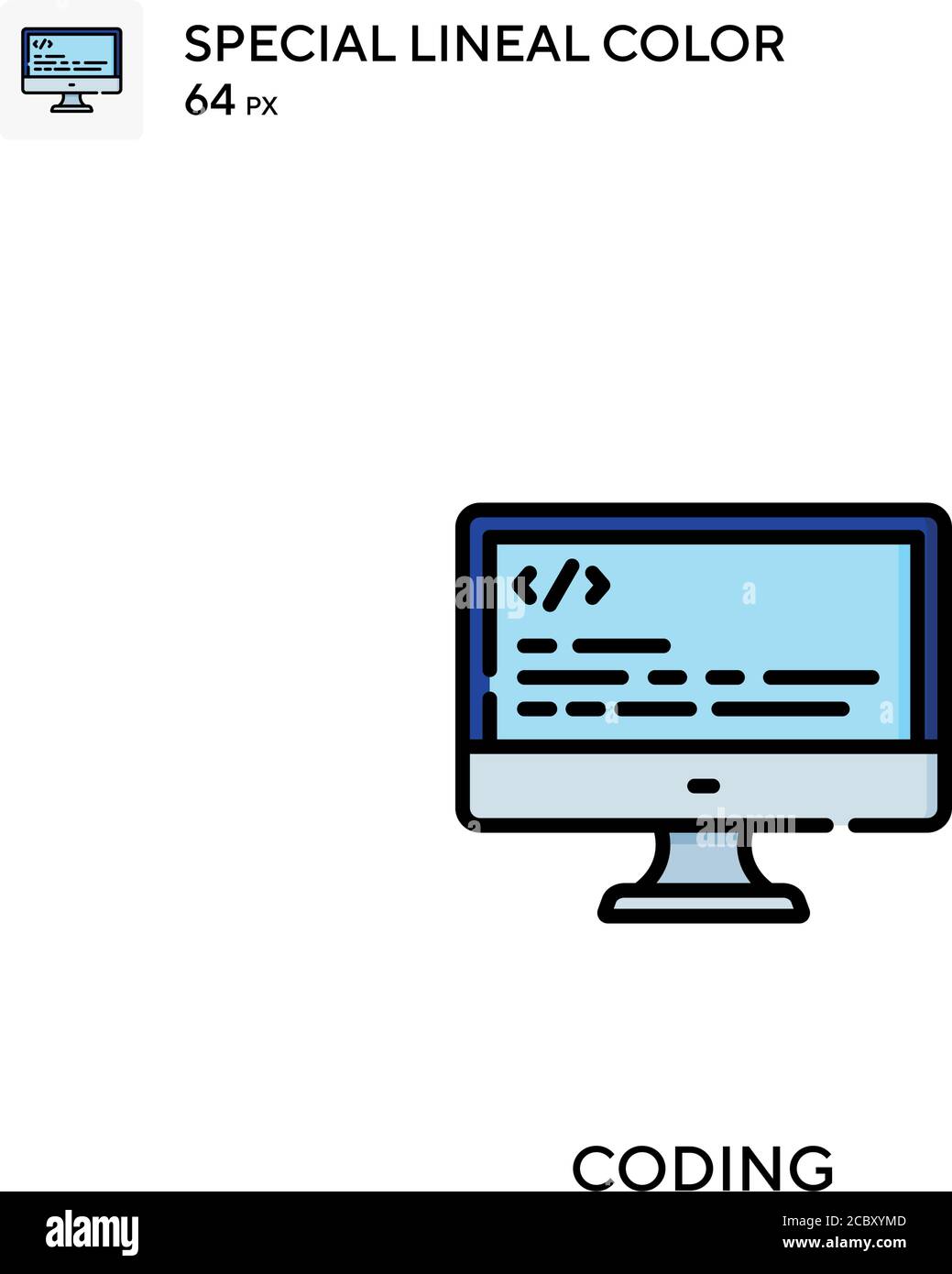 Coding Special lineal color vector icon. Coding icons for your business ...