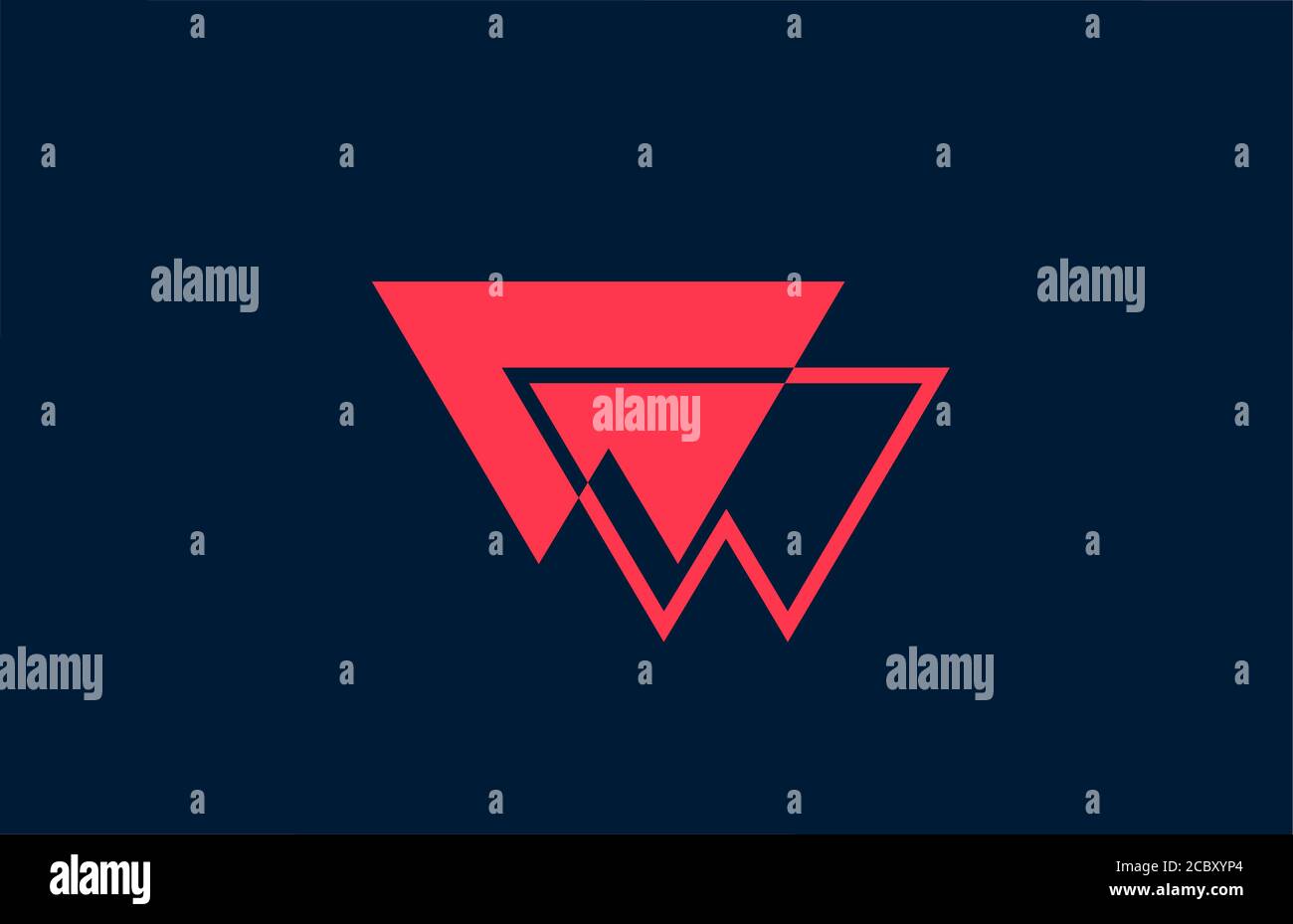 red black W alphabet letter logo icon. Business and company design ...