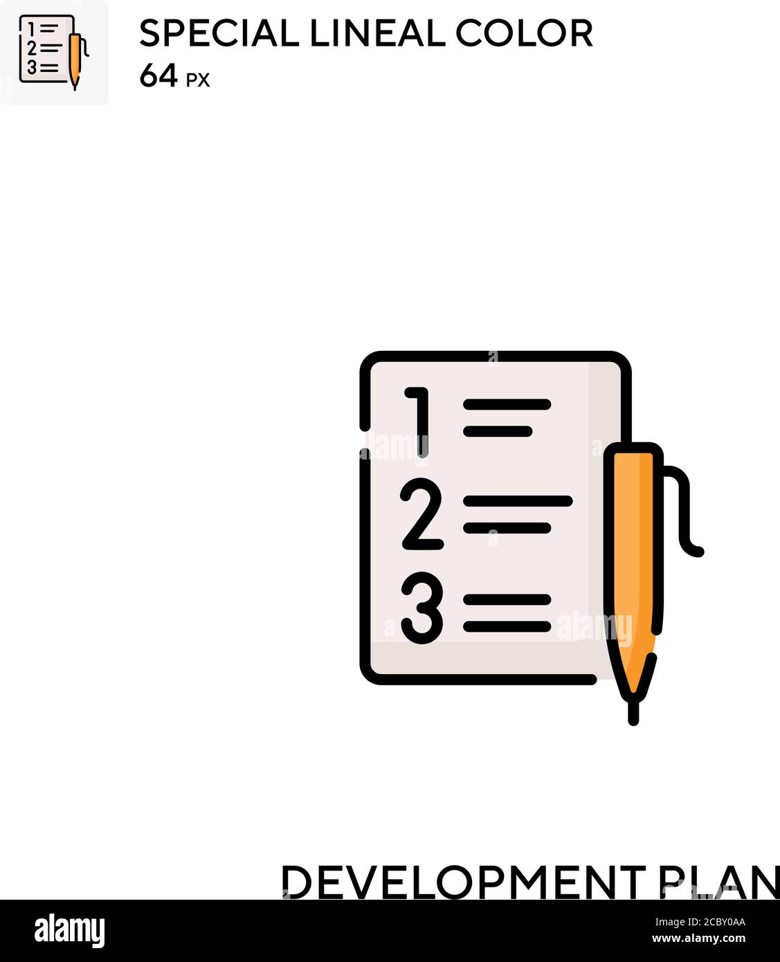 Development plan Special lineal color vector icon. Development plan ...