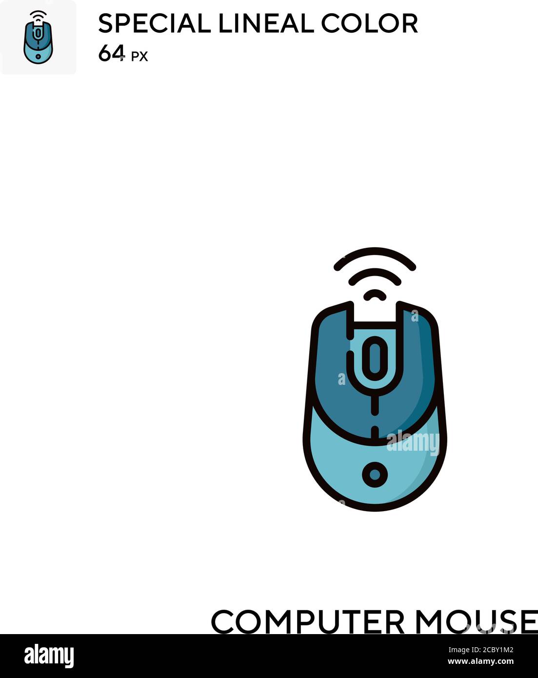 Computer mouse Special lineal color vector icon. Computer mouse icons for your business project Stock Vector