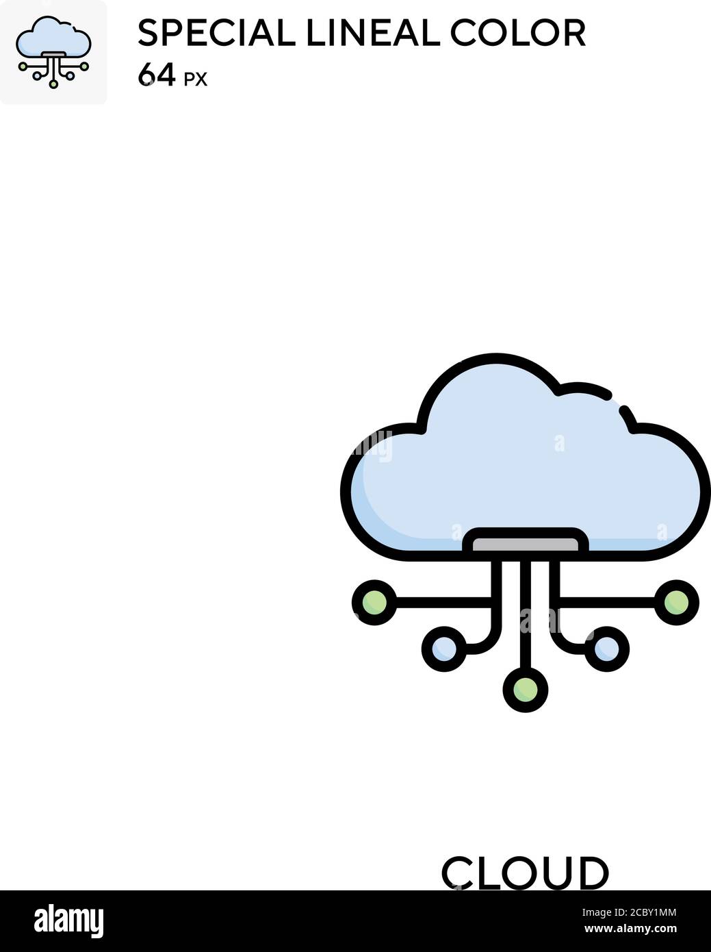 Cloud Special lineal color vector icon. Cloud icons for your business ...
