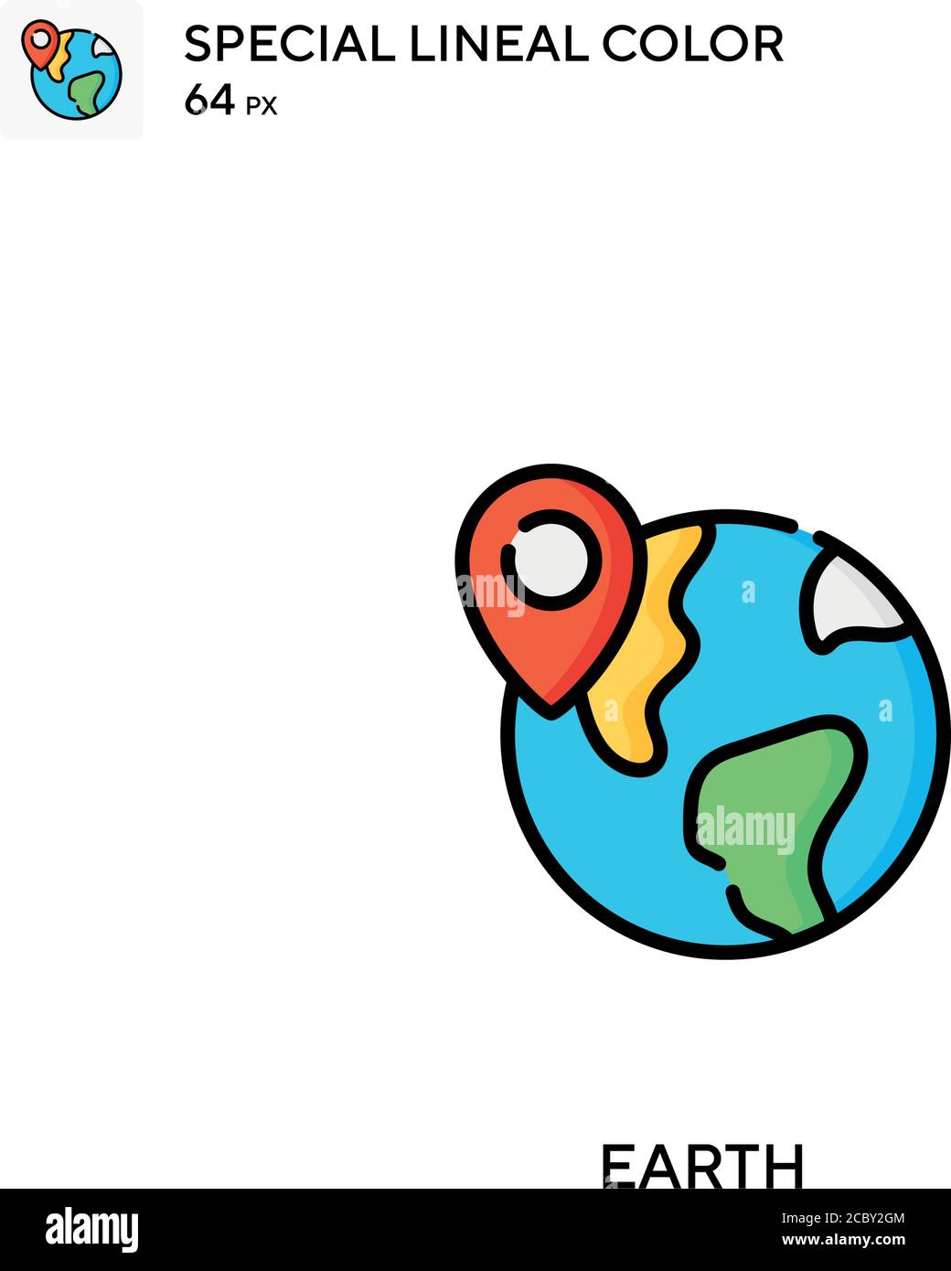 Earth Special lineal color vector icon. Earth icons for your business ...