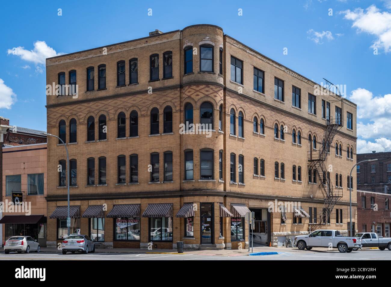 Commercial buildings in downtown Burlington Stock Photo Alamy