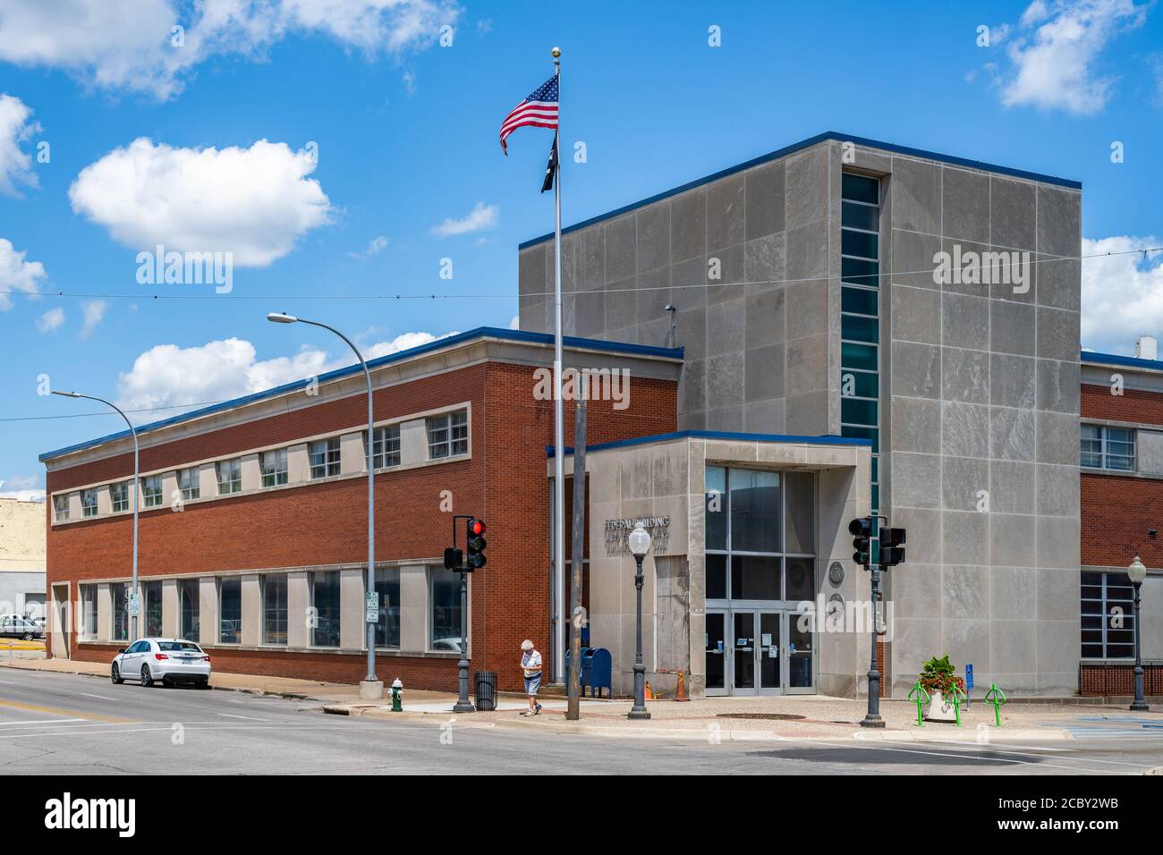 Commercial buildings in downtown Burlington Stock Photo Alamy
