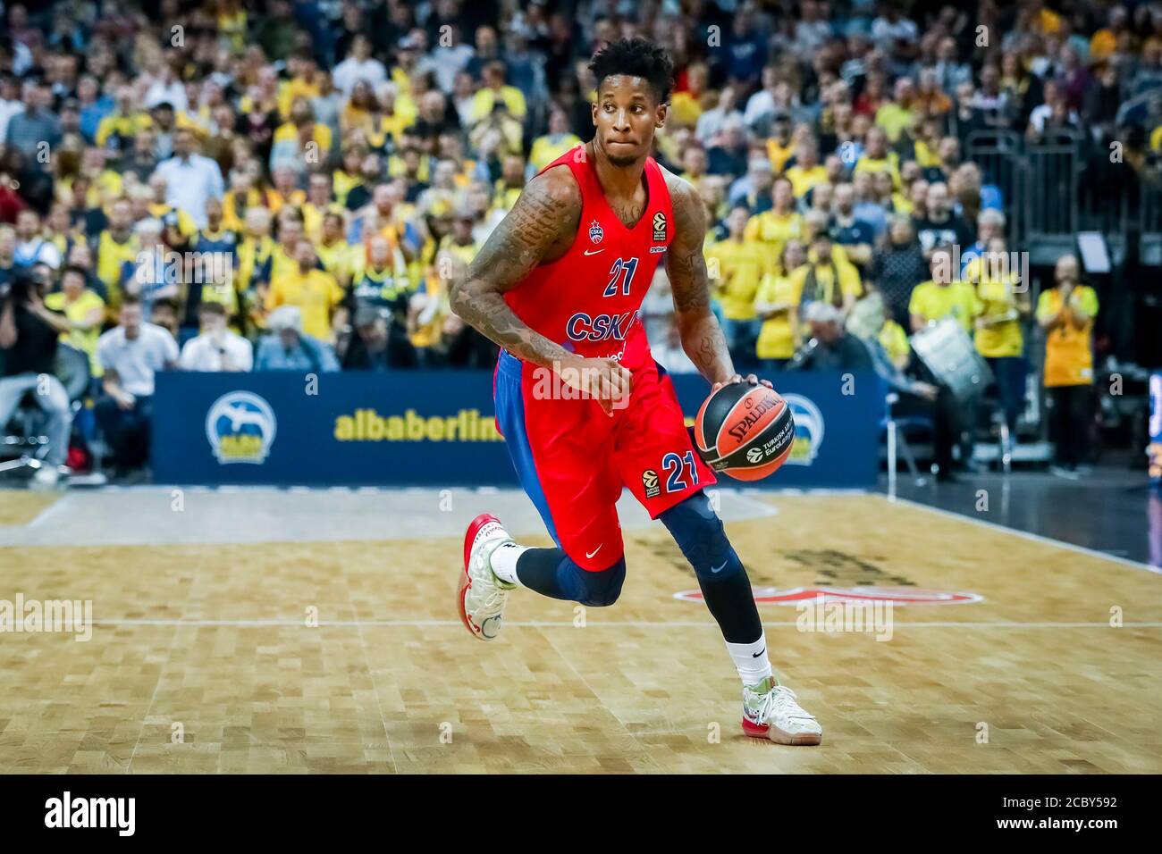 Berlin, Germany, October 25, 2019: Will Clyburn of CSKA Moscow in action during the EuroLeague basketball match between Alba Berlin and CSKA Moscow Stock Photo