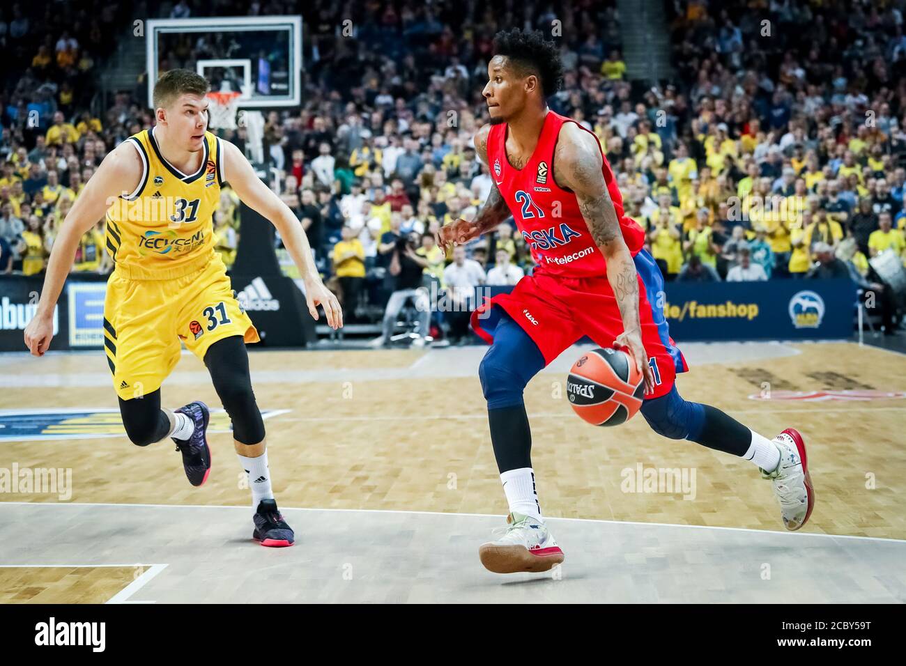 Berlin, Germany, October 25, 2019: basketball player Will Clyburn in action during the EuroLeague basketball game between Alba Berlin and CSKA Moscow Stock Photo