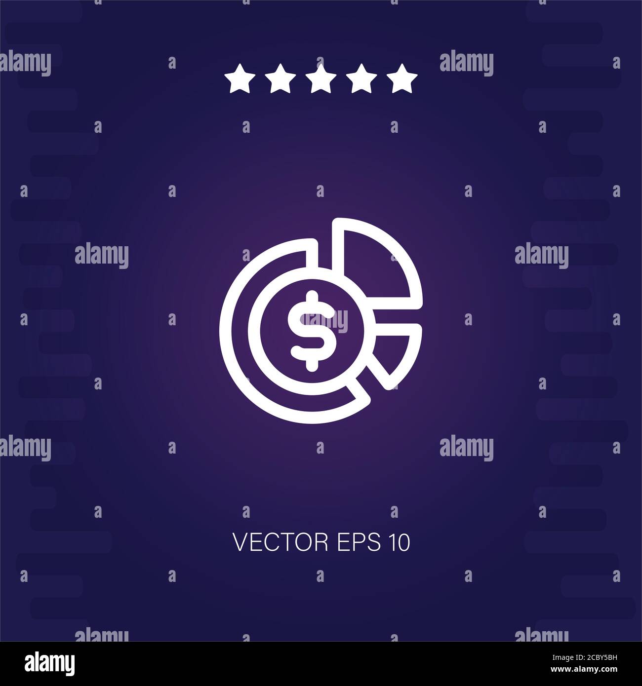 budgeting vector icon modern illustration Stock Vector