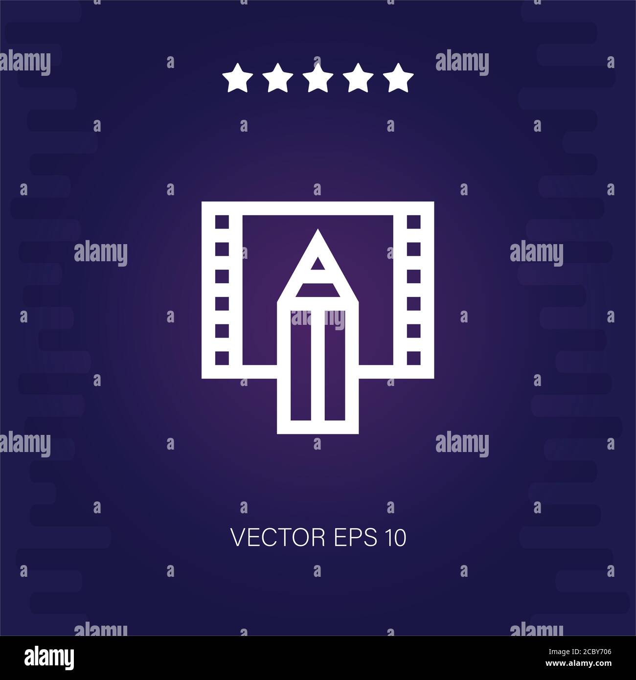 video editing vector icon modern illustration Stock Vector