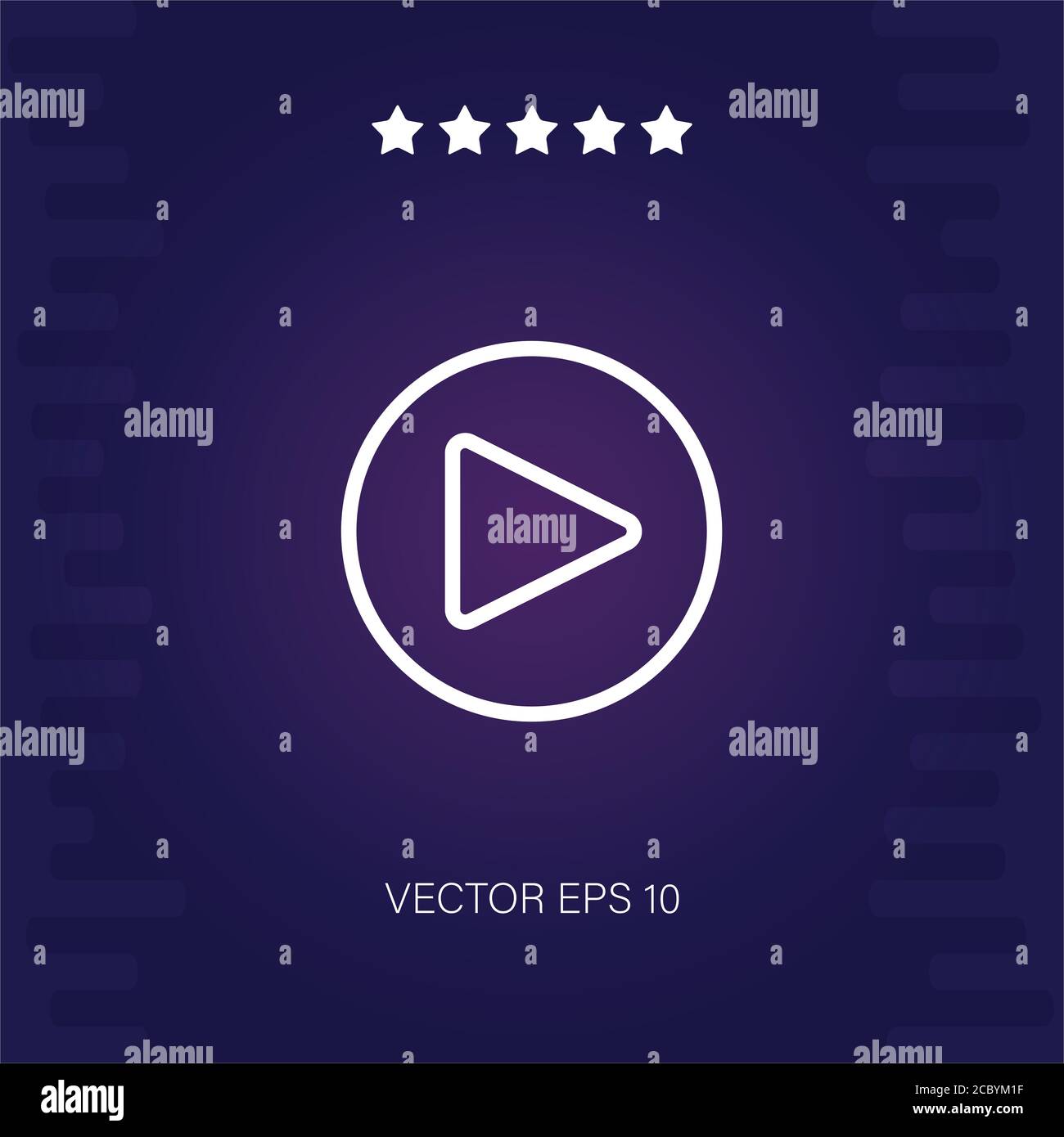play button vector icon modern illustration Stock Vector Image & Art ...