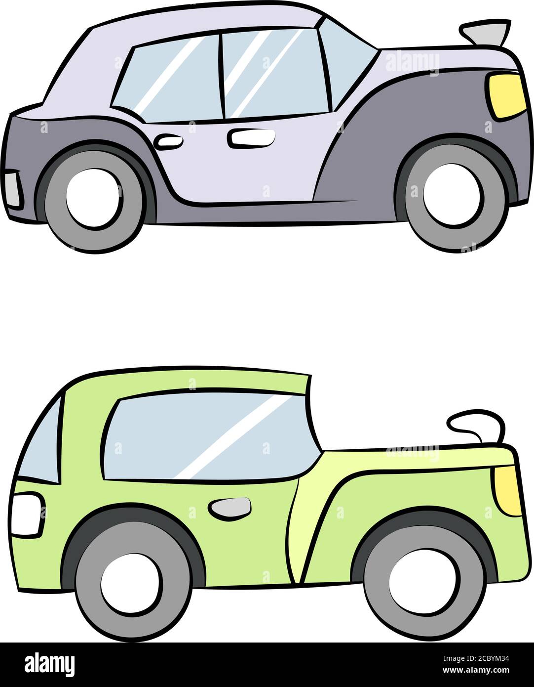 Cartoon stylish retro car vector illustration Stock Vector