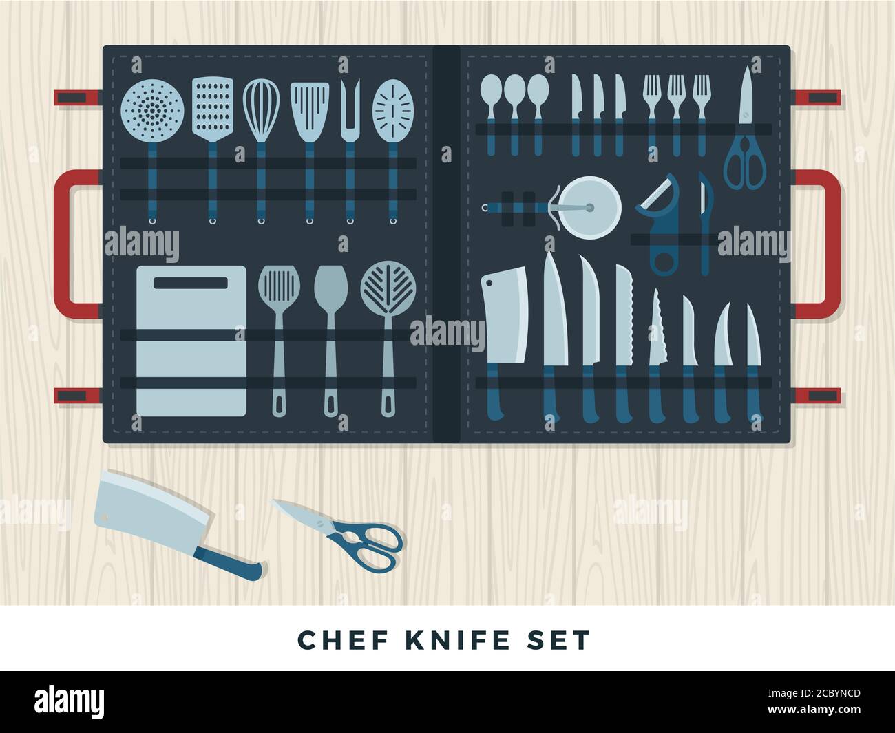 Meat cutting knives set of butcher meat knives for butcher shop big