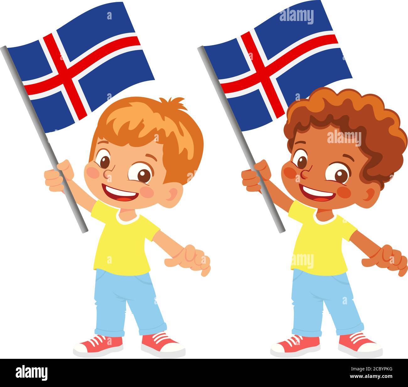 T-shirt Enfant Islande - Taille 8-10 Ans, Rouge - Coton - Occasion En Très Bon état (Drifa)