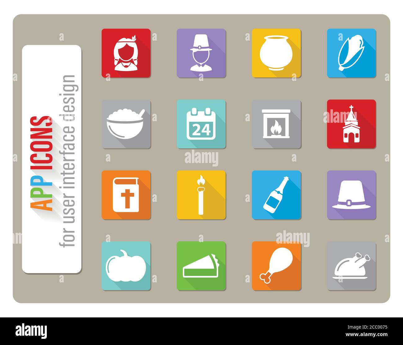 Thanksgiving simply icons Stock Vector Image & Art - Alamy