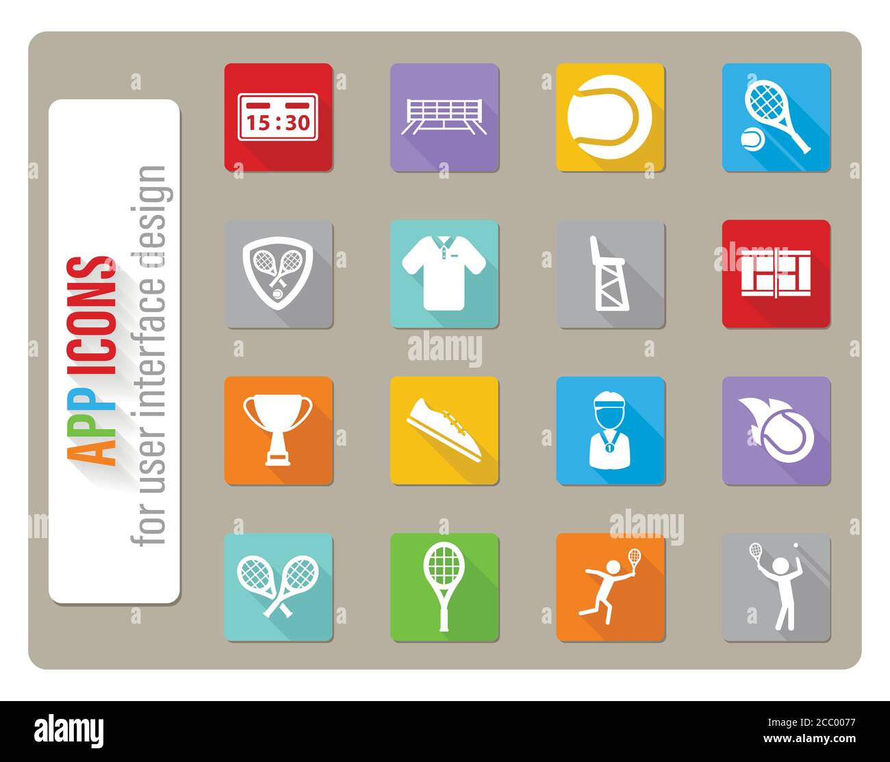 Tennis simply icons Stock Vector Image & Art - Alamy