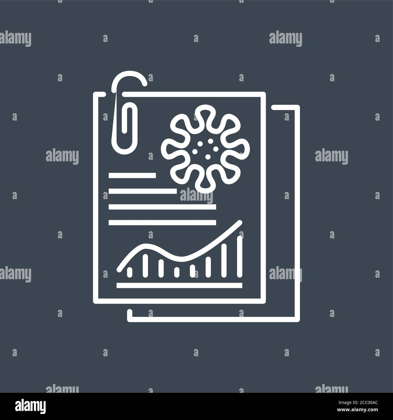 Analysis related vector thin line icon. Stock Vector