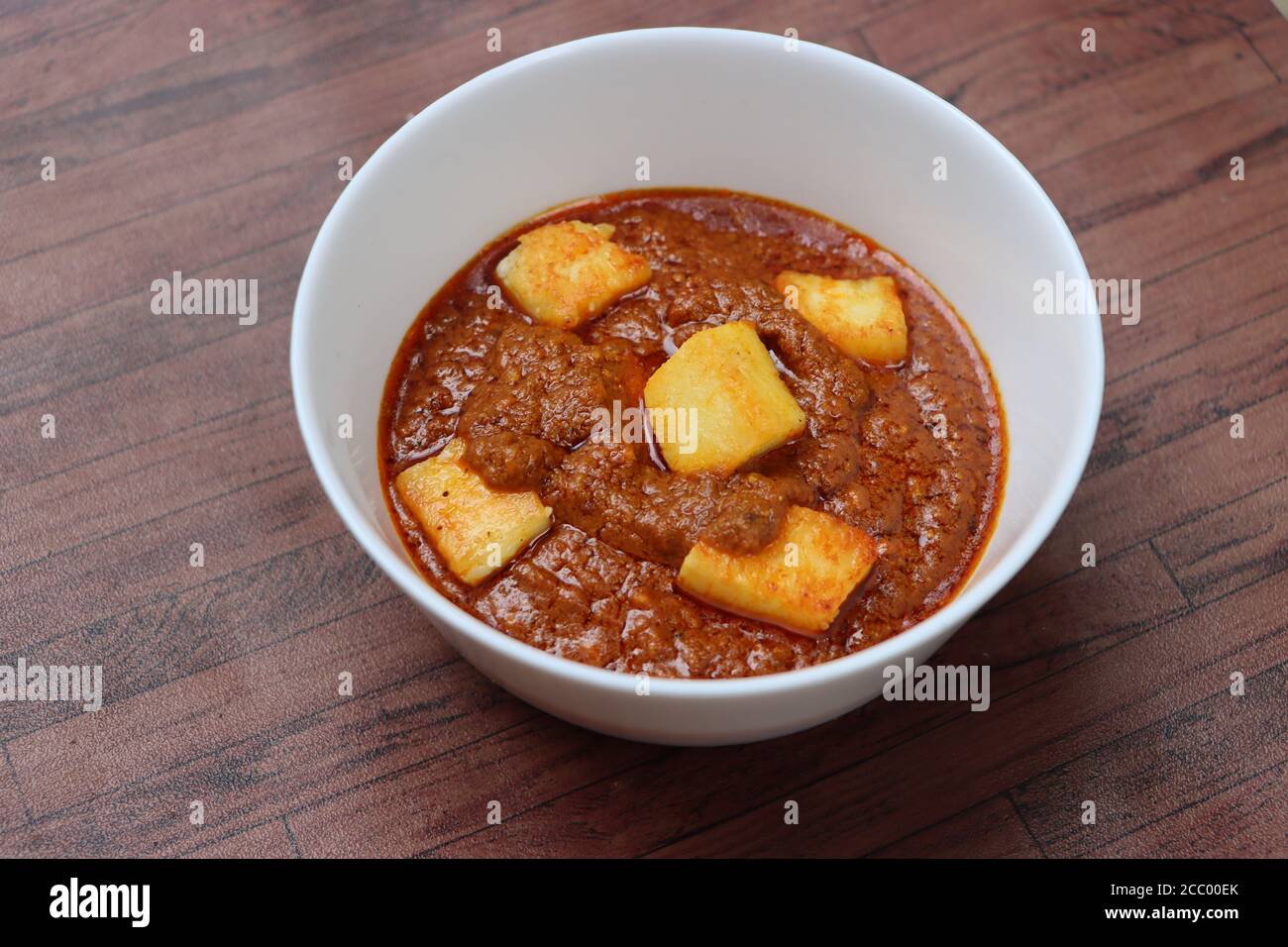 Paneer butter masala, rich and creamy dish of paneer or cottage cheese in a tomato, butter and cashew sauce, Indian Cuisine Stock Photo