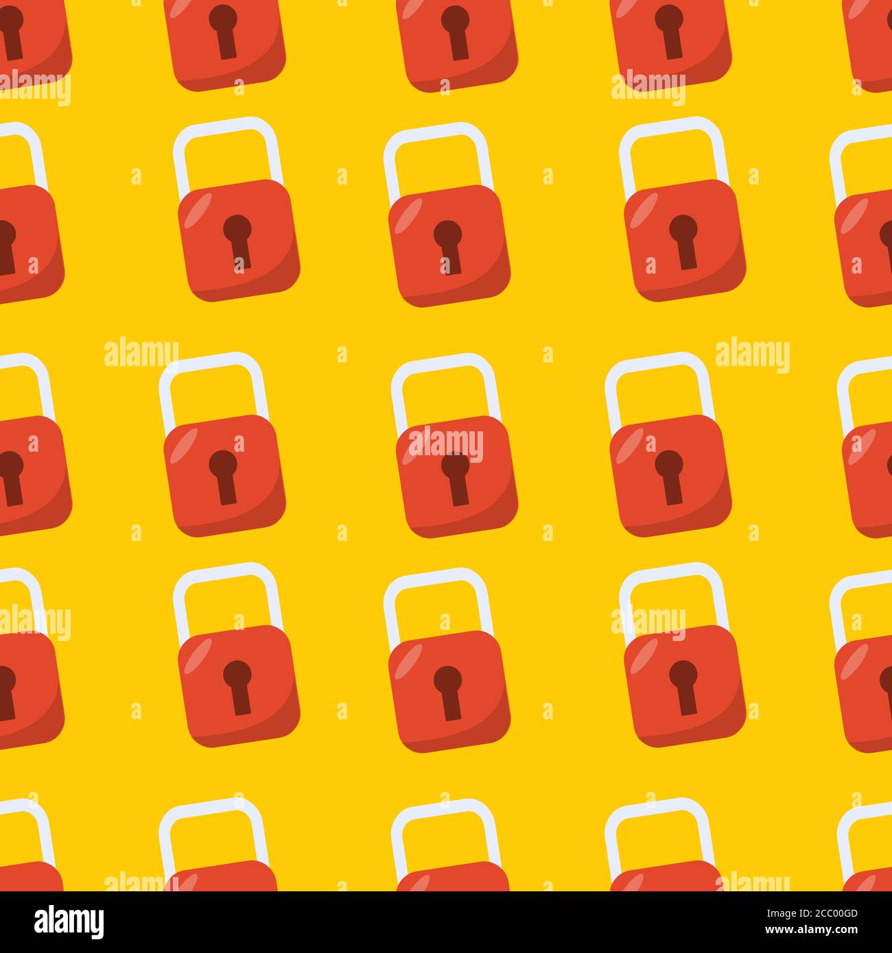 padlock seamless pattern vector illustration background Stock Vector