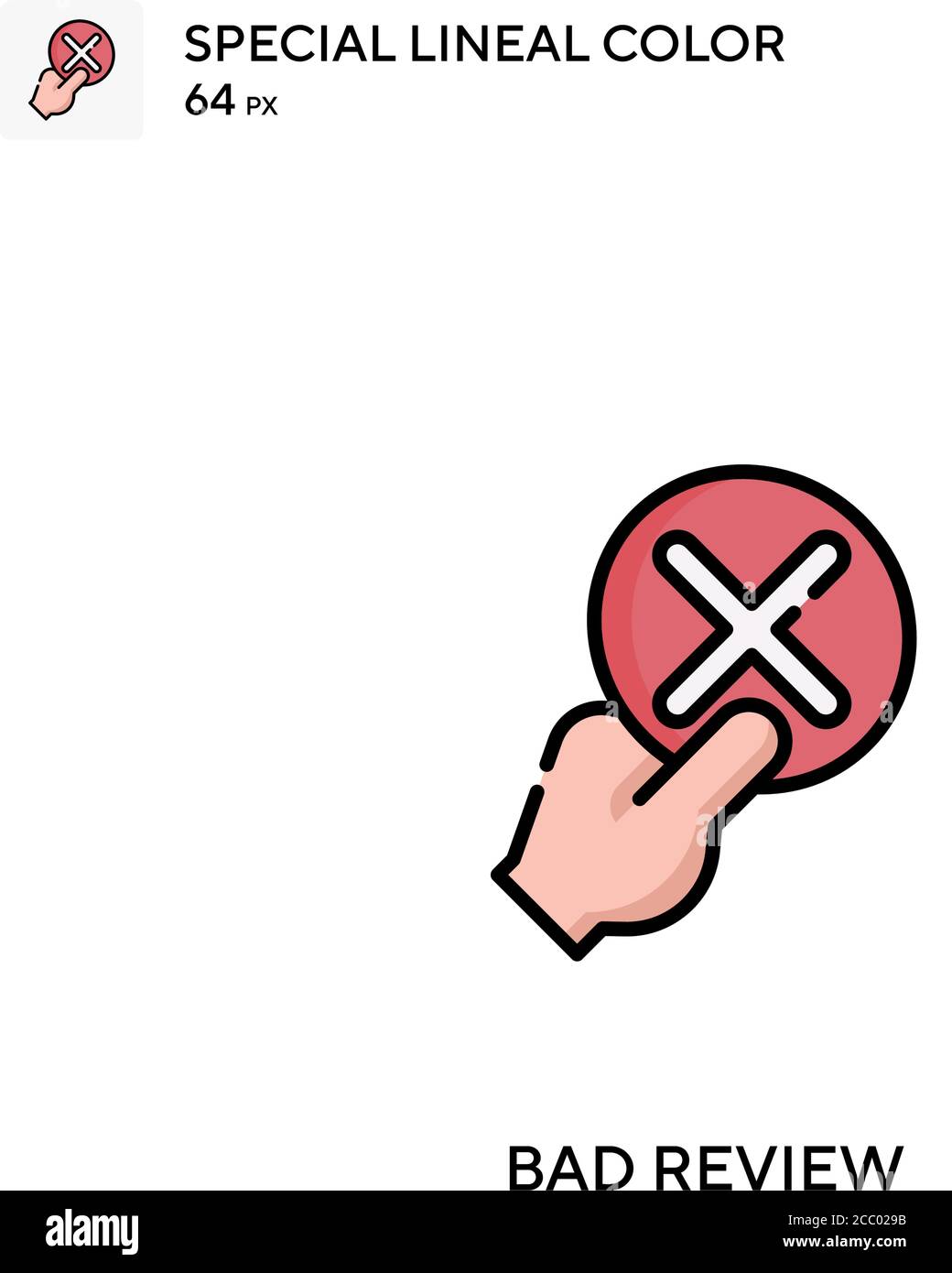 Bad review Special lineal color vector icon. Bad review icons for your