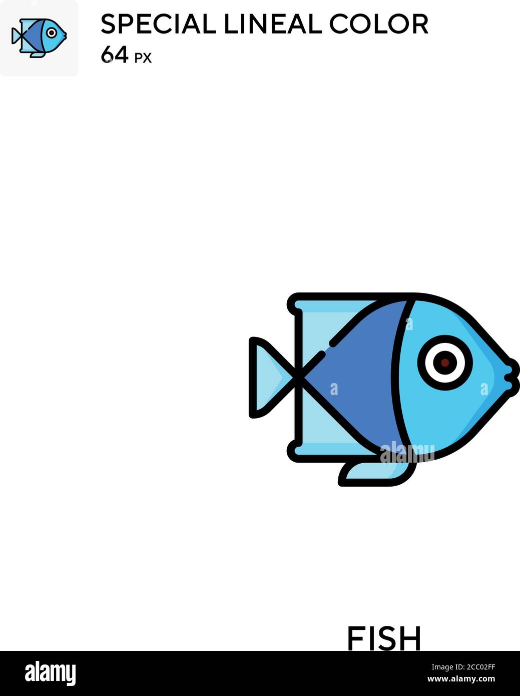 Fish Special lineal color vector icon. Fish icons for your business ...