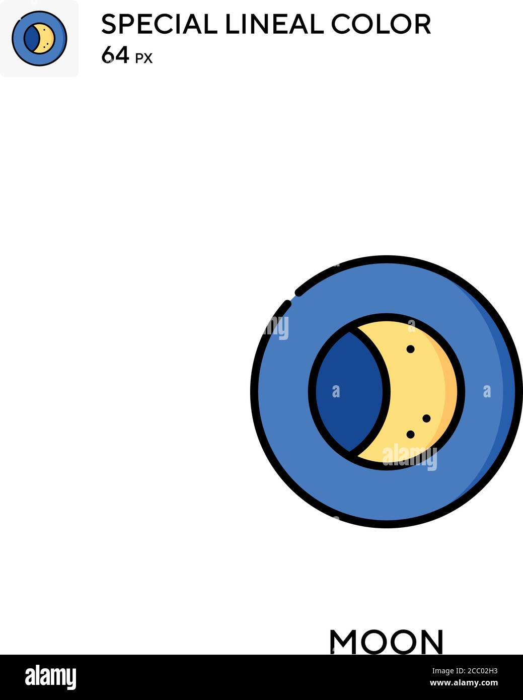 Moon Special lineal color vector icon. Moon icons for your business ...