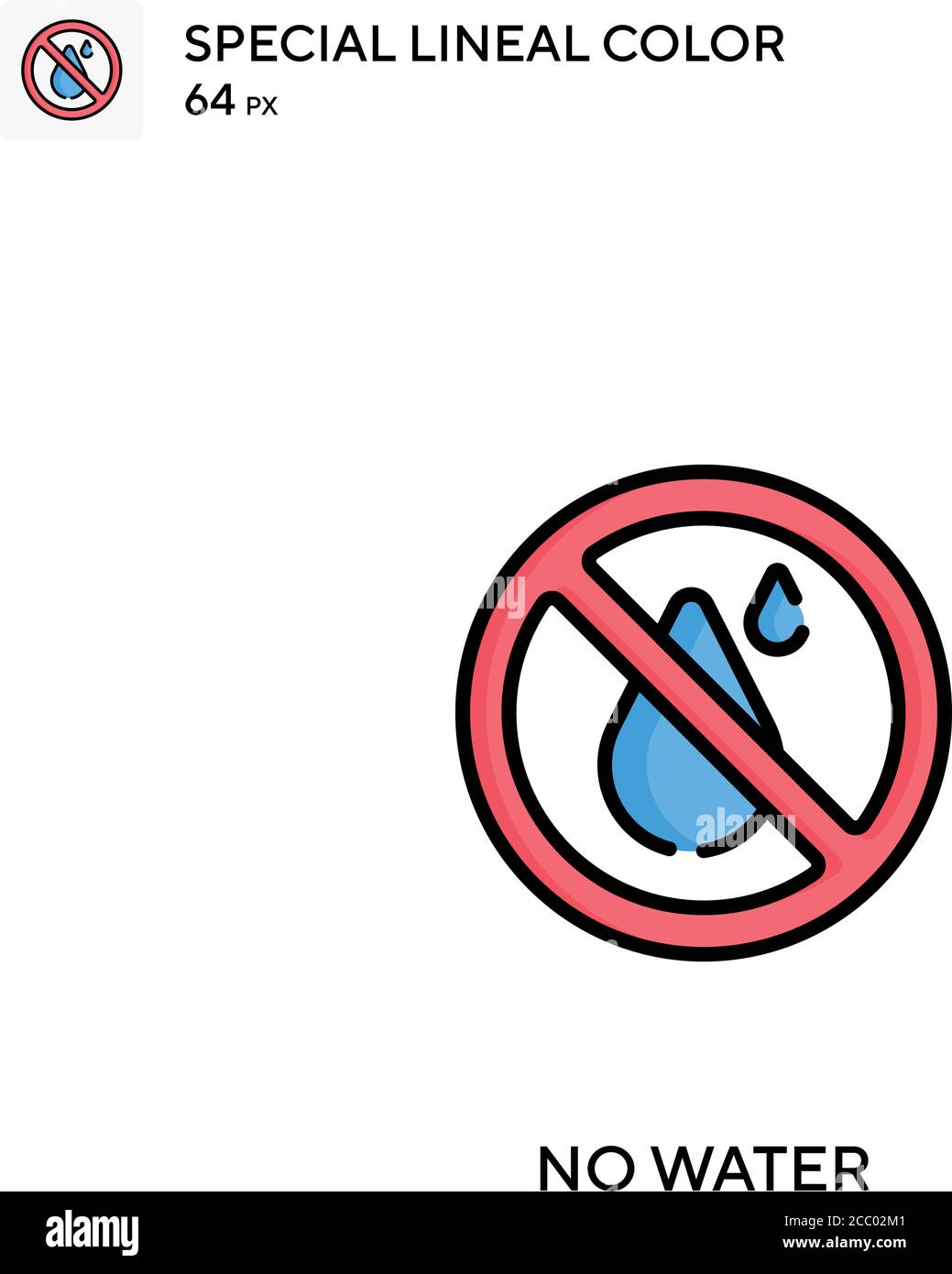 No water Special lineal color vector icon. No water icons for your ...
